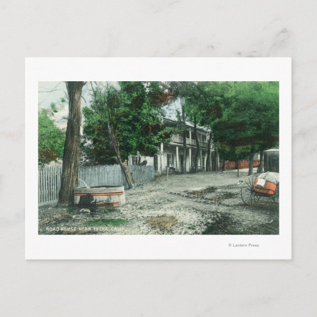 Cartão Postal Vista Exterior de uma Rodovia Yreka, CA (Frente)