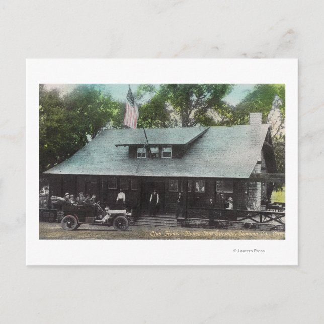 Cartão Postal Vista Exterior do Clube House (Frente)