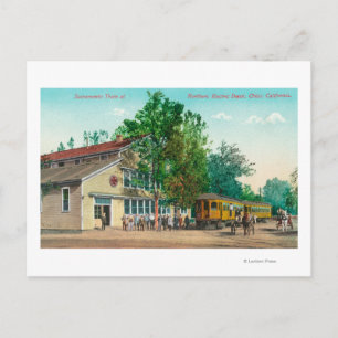 Cartão Postal Vista exterior do depósito elétrico do Norte