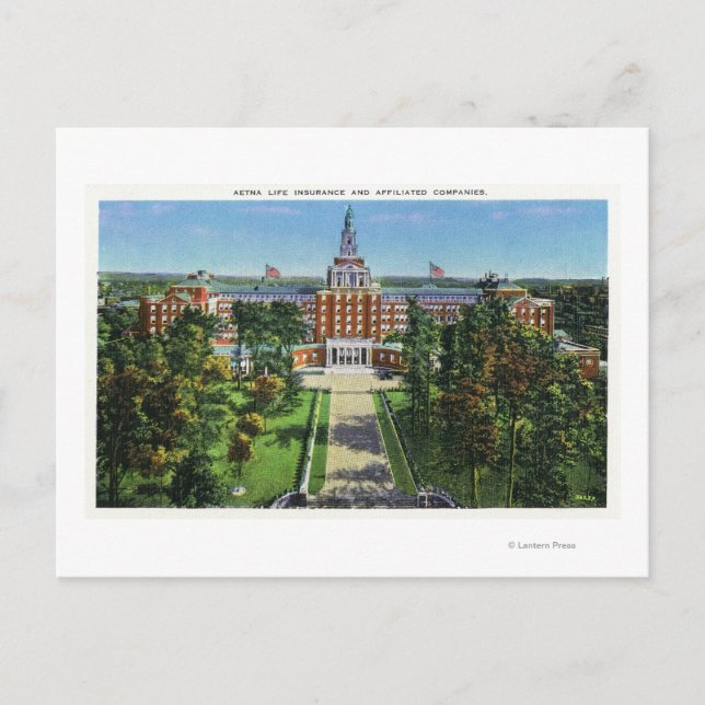 Cartão Postal Vista Exterior do Edifício Aetna Life Insurance (Frente)