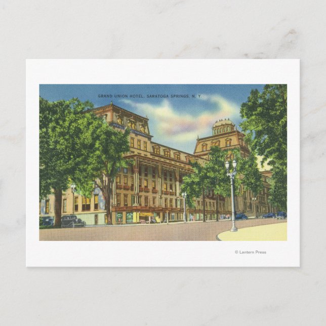 Cartão Postal Vista Exterior do Hotel Grand Union (Frente)