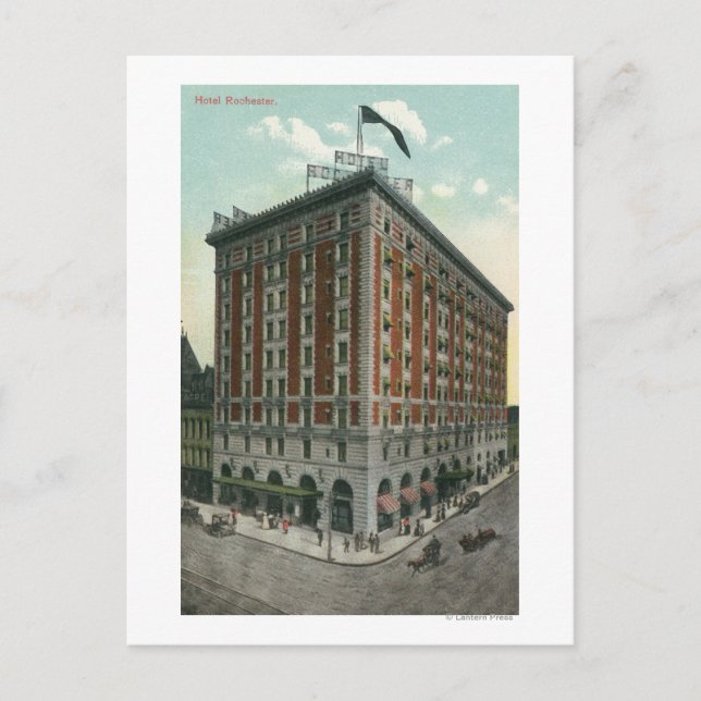 Cartão Postal Vista exterior do Hotel Rochester (Frente)