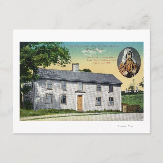 Cartão Postal Vista Exterior do Local de Nascimento do Moll Pitc (Frente)