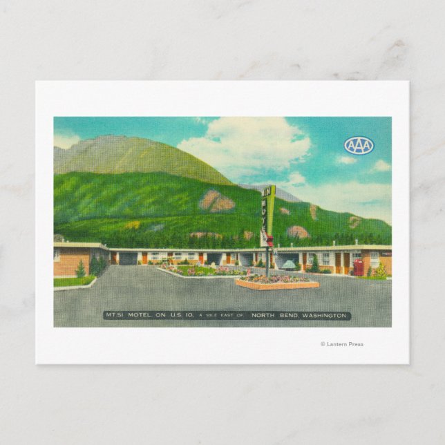 Cartão Postal Vista Exterior do Motel Mt. Si (Frente)