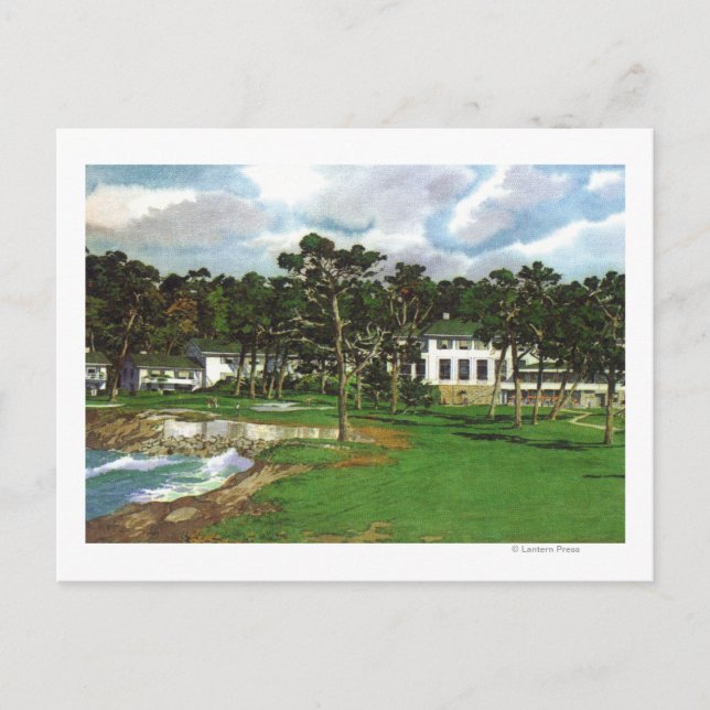 Cartão Postal Vista Exterior do Pebble Beach Lodge & (Frente)
