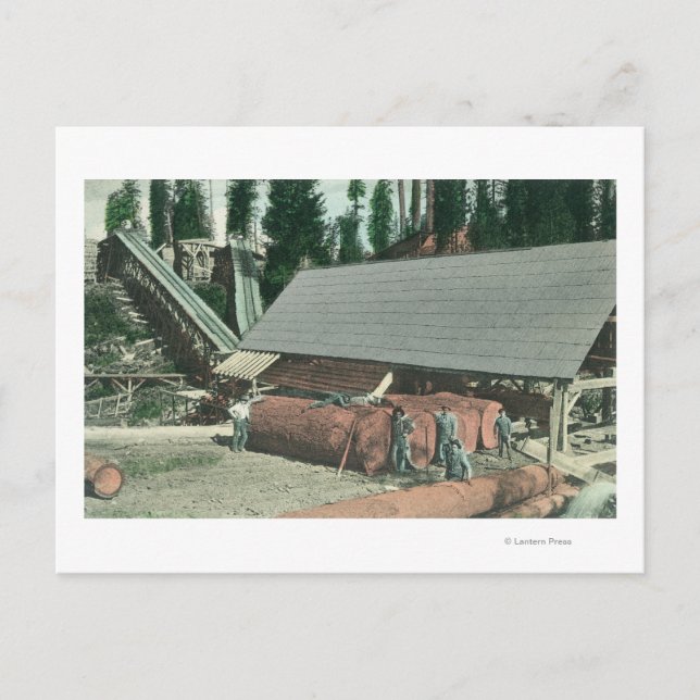 Cartão Postal Vista externa do moinho de Benton Redding, CA (Frente)