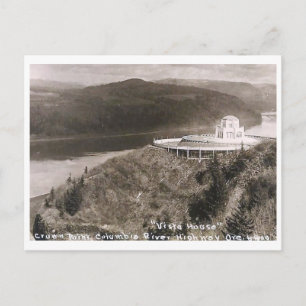 Cartão Postal Vista House, Crown Point, Oregon Vintage