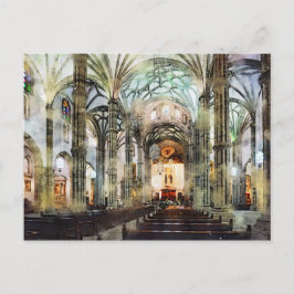 Cartão Postal vista interna da Catedral de Santa Ana Las Palmas