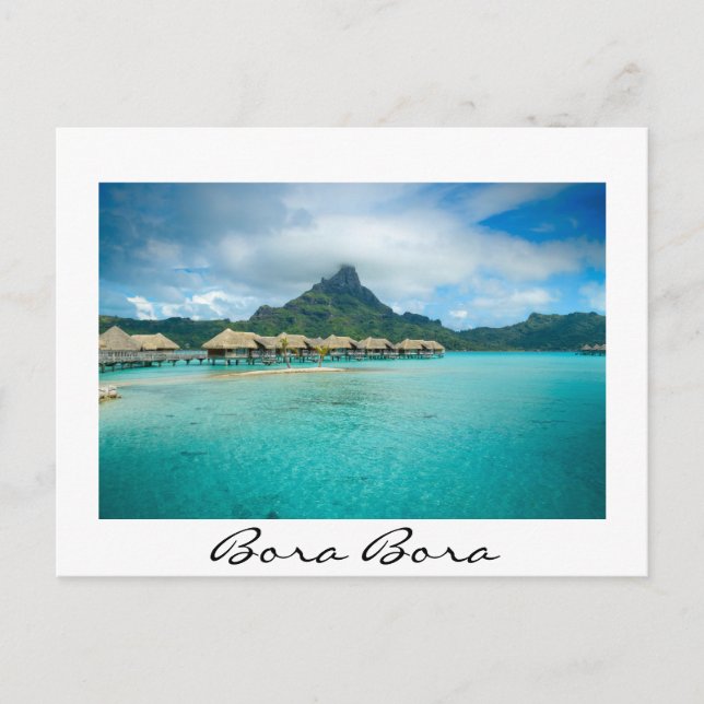 Cartão Postal Vista na ilha de Bora Bora (Frente)