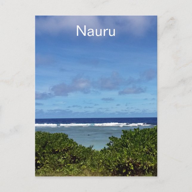 Cartão Postal vista nauru oceano (Frente)