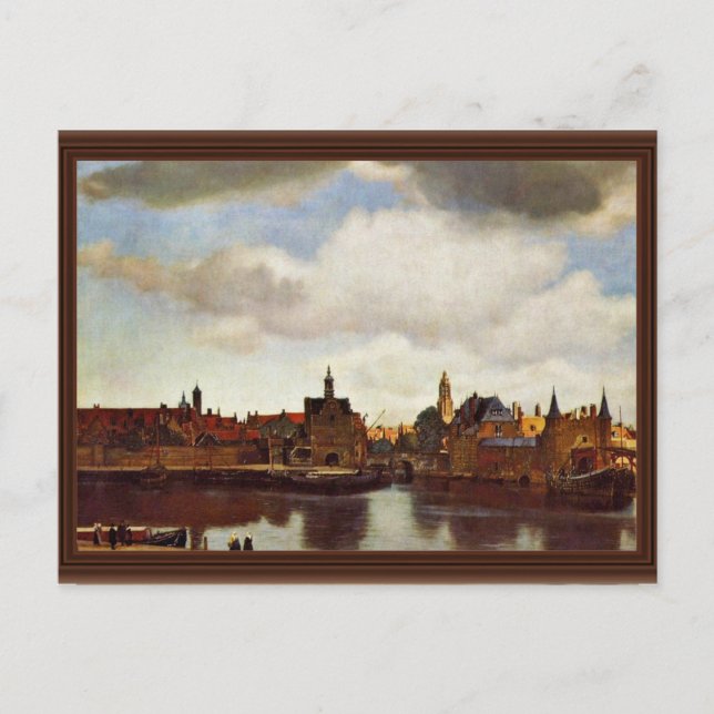 Cartão Postal Vista No Delft, Pelo Johannes Vermeer (Melhor Qual (Frente)