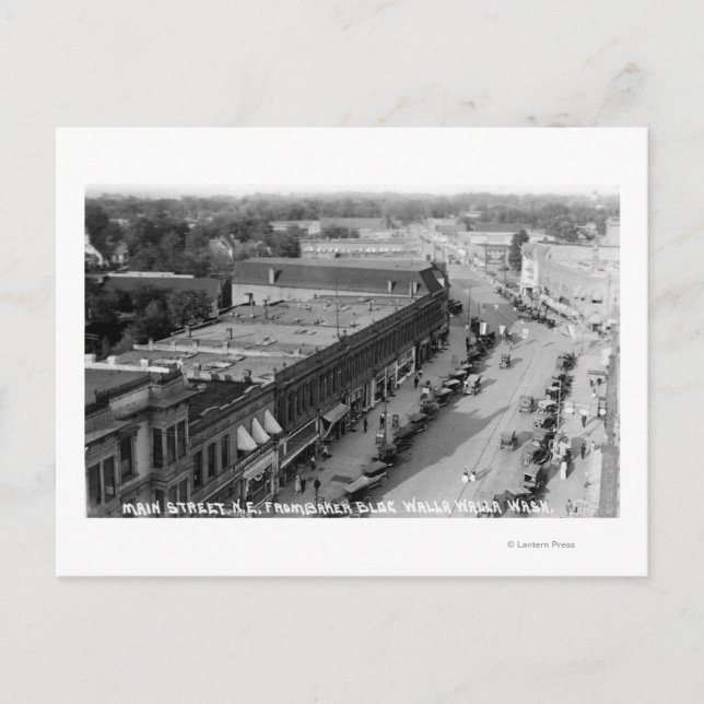 Cartão Postal Vista Nordeste da Rua Principal do Baker Bldg (Frente)