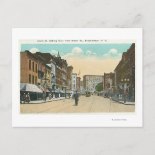 Cartão Postal Vista Oriental da Court Street a partir da Water S