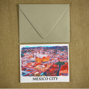 Cartão Postal Vista Panorama de Pintura CDMX na Cidade do México