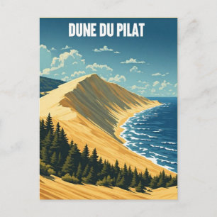 Cartão Postal Vista panorâmica da Duna do Pilat Costa Atlântica