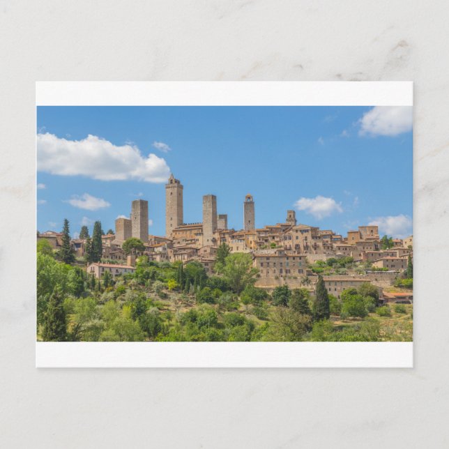 Cartão Postal Vista panorâmica de San Gimignano Toscana Itália (Frente)