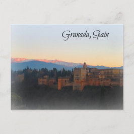 Cartão Postal Vista panorâmica em Sunset de Alhambra e Granda