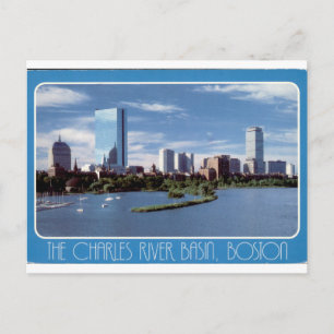 Cartão Postal Vista panorâmica vintage da Bacia do Rio Charles e