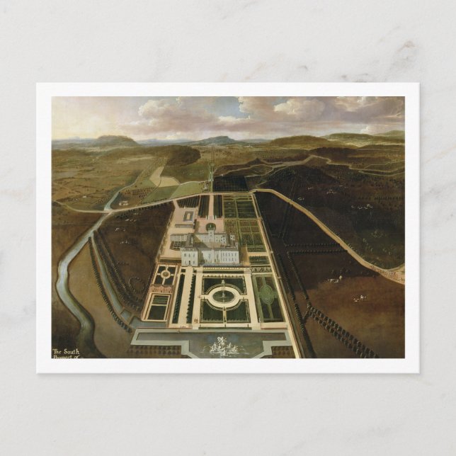 Cartão Postal Vista Sul de Hampton Court, Herefordshire, c. (Frente)