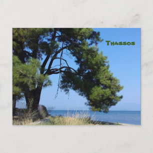 Cartão Postal Vista Thassos de Skala Rachoni
