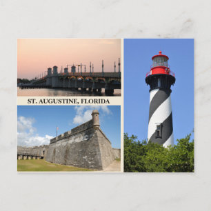 Cartão Postal Vistas de St. Augustine, Flórida