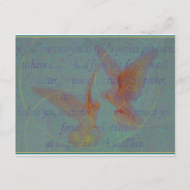 Cartão Postal Vistas do casamento (Frente)