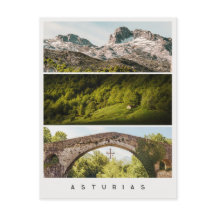 Vistas e paisagens de Astúrias Colagem de fotos de
