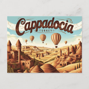 Cartão Postal Vistas Retro Capadócia
