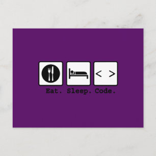 Cartão Postal visto de Nerd do código de repouso