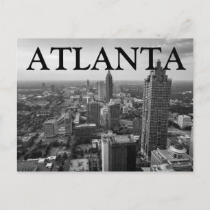 Cartão Postal Visualização da Cidade à Noite Atlanta, Geórgia