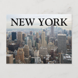 Cartão Postal Visualização da Cidade à Noite Nova Iorque, NY