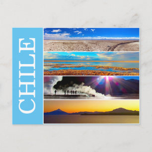 Cartão Postal visualizações de natureza do chile