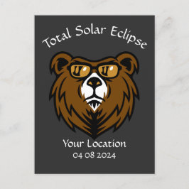 Cartão Postal Visualizador de Eclipse Solar Total do Urso de Ecl