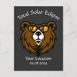 Cartão Postal Visualizador de Eclipse Solar Total do Urso de Ecl