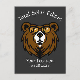 Cartão Postal Visualizador de Eclipse Solar Total do Urso de Ecl