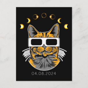 Cartão Postal Visualizador Solar de Cat Solar Eclipse Total 8 de