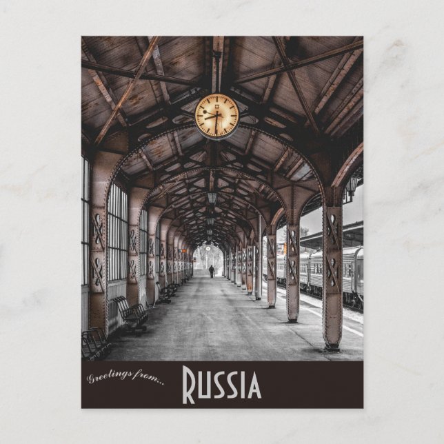 Cartão Postal Vitebsky Estação Ferroviária Rua Petersburgo Rússi (Frente)