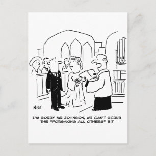 Cartão Postal Vítimas do Serviço da Igreja de Casamento não pode