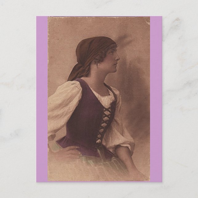 cartão postal vitoriano cigano (Frente)