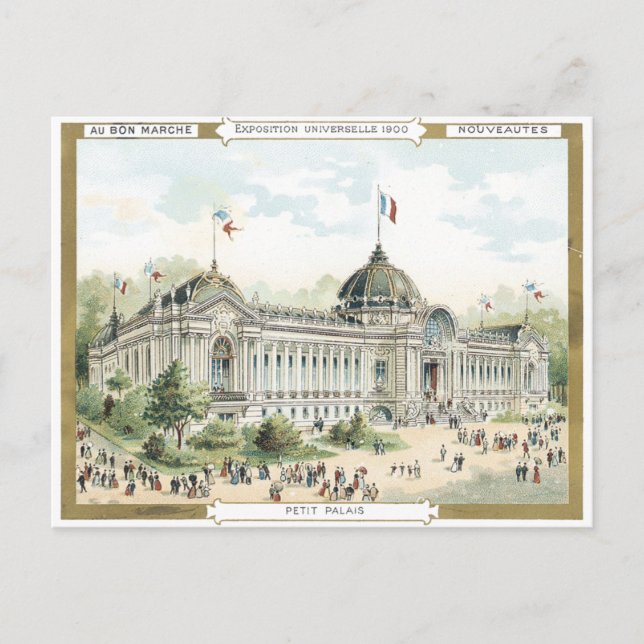 Cartão postal vitoriano de Au Bon Marche, 1900 (Frente)