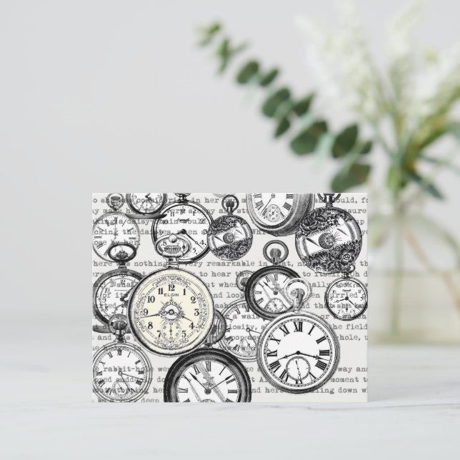 Cartão Postal Vitoriano Pocket Assista Alice no País das Maravil (Em pé/Frente)