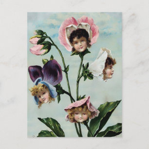 Cartão postal vitoriano Vintage