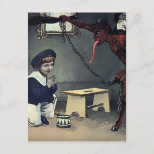 Cartão postal vitoriano Vintage