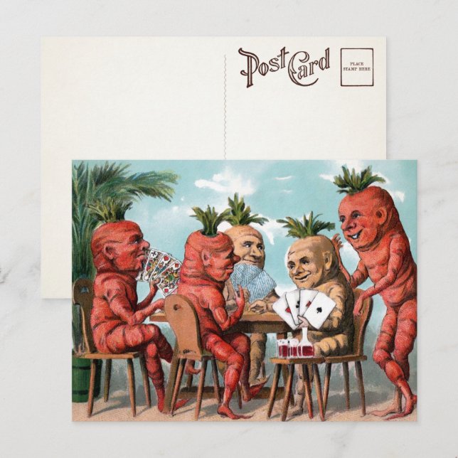 Cartão-postal vitorioso para cartões de cartolina  (Frente/Verso)