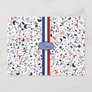 Cartão Postal Viva a França