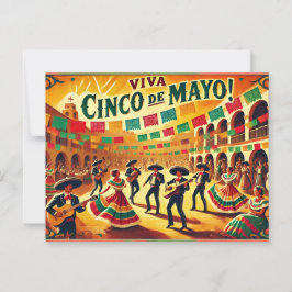 Cartão Postal Viva Cinco de Mayo!