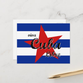 Cartão Postal Viva Cuba Livre, Havana, Fidel Castro, Che Guevara