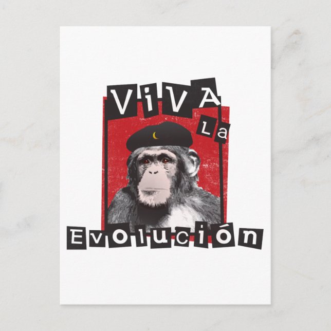 Cartão Postal Viva la Evolucion Ape (Frente)