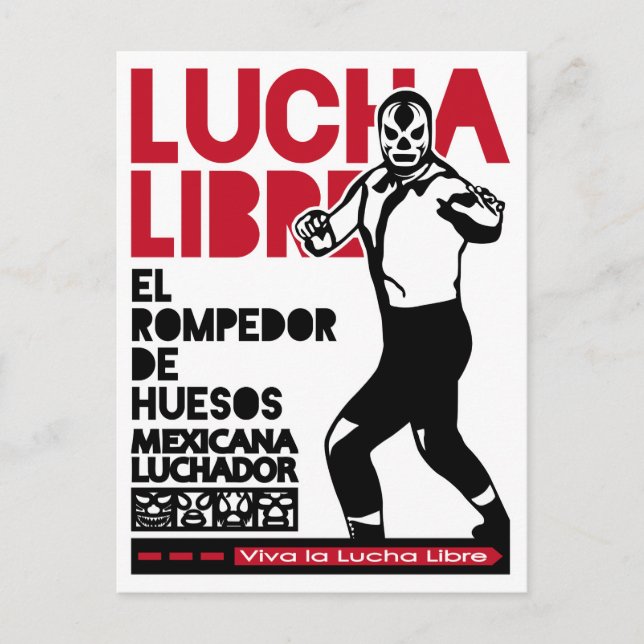 CARTÃO POSTAL VIVA LA LUCHA LIBRE TRES (Frente)