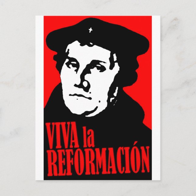 Cartão Postal Viva la Reformacion LUTHER (Frente)